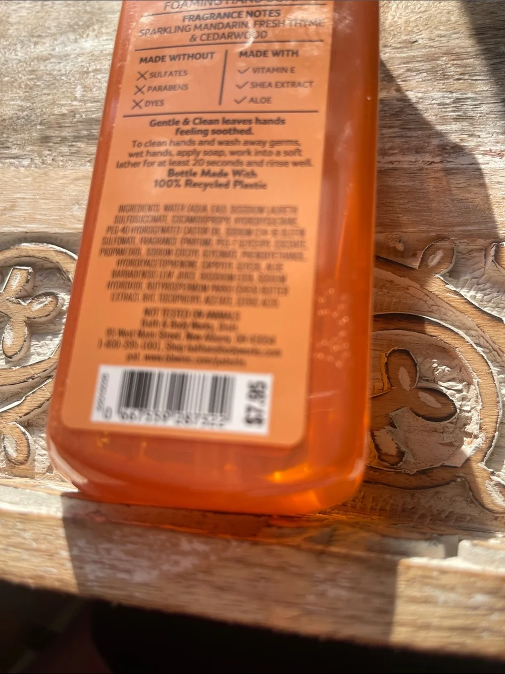 White Barn Kitchen Mandarin Foaming Hand Soap - Orange